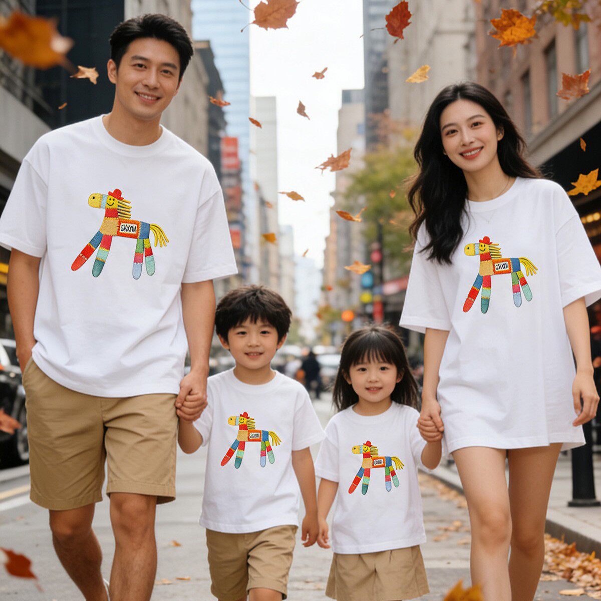 2026新款亲子装夏季韩版宽松亲子装/亲子时装