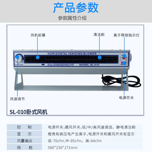 SL-028除静电卧式离子风机工业离子风扇车间静电消除器SL-010风机