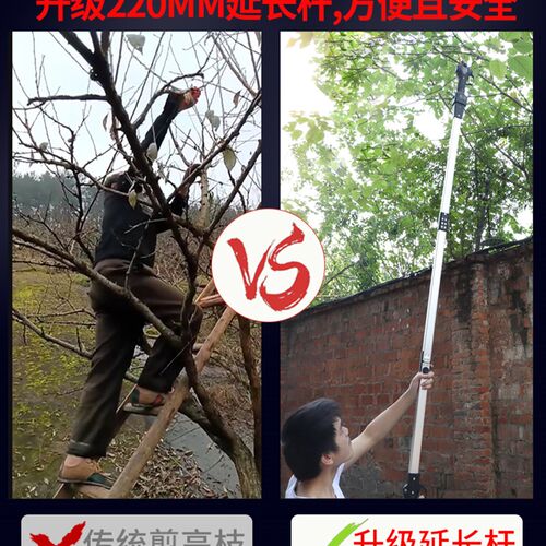 英国科瑞卡电动剪刀果树充电式修枝剪专用锂电园林树枝强力电剪子