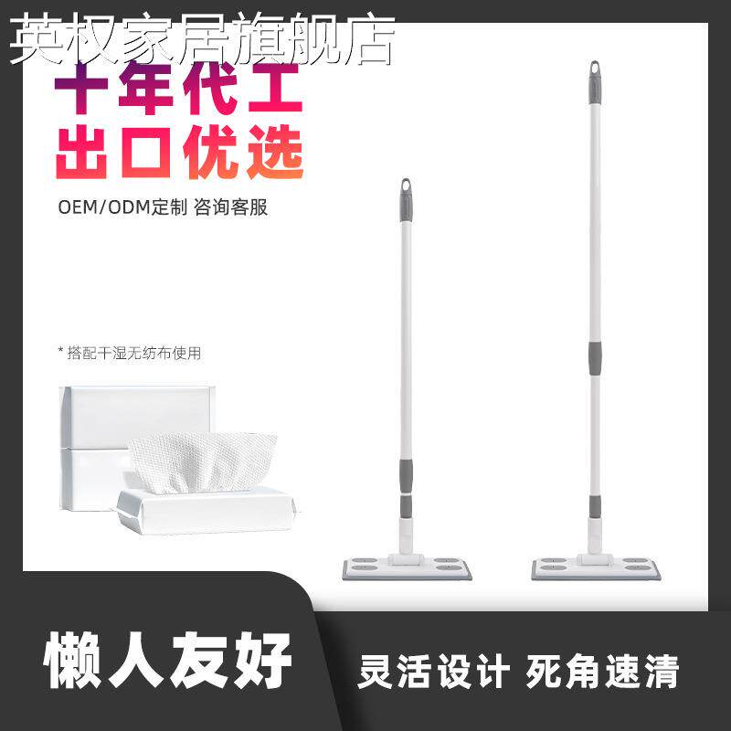拖布除尘纸地板湿巾干巾套装平板拖把毛发一次性拖地干湿两用杀菌