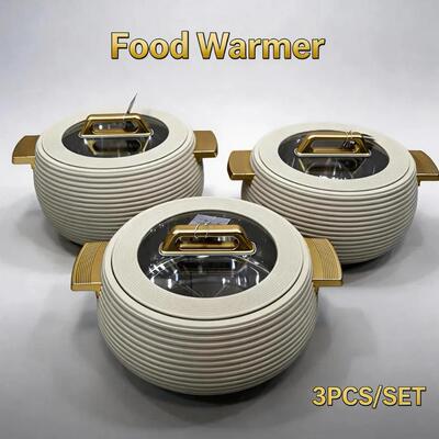 Food Warmer Container新款热销外贸跨境3PCS保温饭盒3L-4L-5L