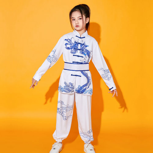 2026新款儿童武术服练功服男女中国风演出服中国功夫打鼓服武馆训