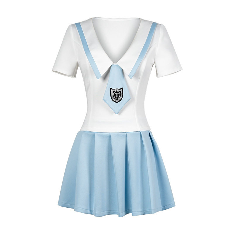 2026新款学院风收腰修身jk制服短袖辣妹减龄套装裙酒吧小妹上班