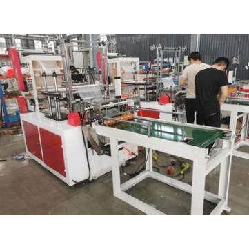 双层次塑料套机 塑一料制HT-CPE50手袋机性 塑料手套机