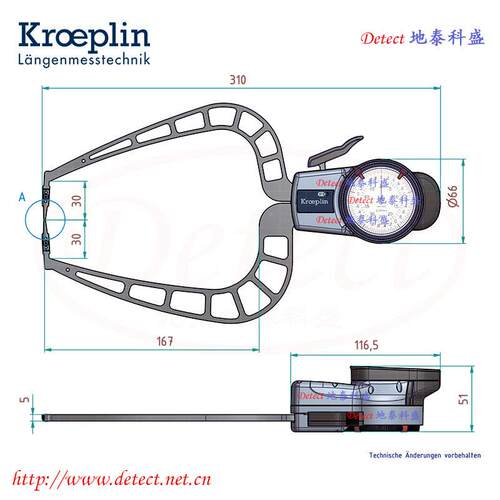 德国KROD450S槽EPLN古沃匹林D450S指针式外卡规卡和厚度外径测I量