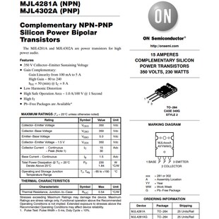 进口全新 管王ON安森美 MJL4281A MJL4302A 功放音响音频精准配对