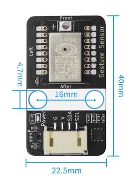 手势识别模块内置9种手势识别/IIC接口/替代APDS-9960兼容Arduino