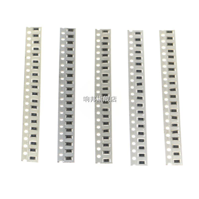 3400件170种阻值 0R~10M 1/4w5%多种电阻混装 1206贴片电阻器包