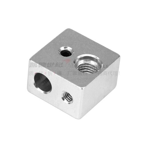 3D打印机配件新款MK10全金属挤出机专用加热铝块M7螺纹铝块加热块