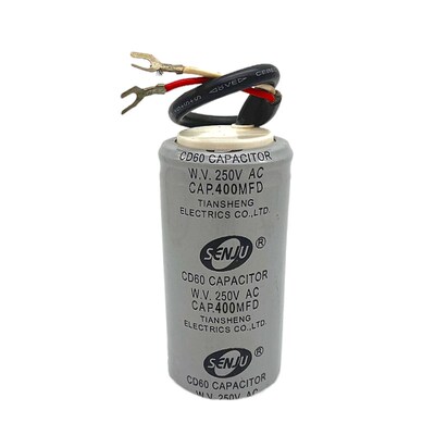 包邮CD60 400UF 250V.AC吊机 单相电机启动电容250V400UF铝壳防爆