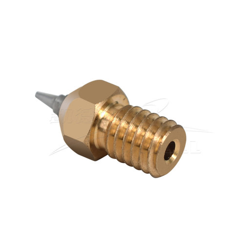 3D打印机配件 E3D尖头喷嘴黄铜 M6螺纹1.75MM耗材 MK8打印头喷嘴