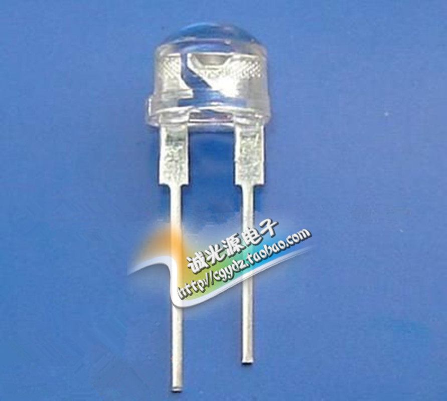 8MM草帽LED0.75W白光LED F8草帽白灯LED灯珠超高亮散光正白大功率