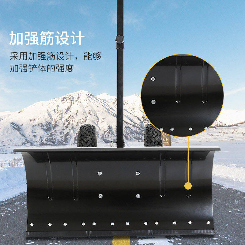 轮式推雪铲冬天除雪铲多功能锰钢大号手推雪车户外扫雪工具神器锹