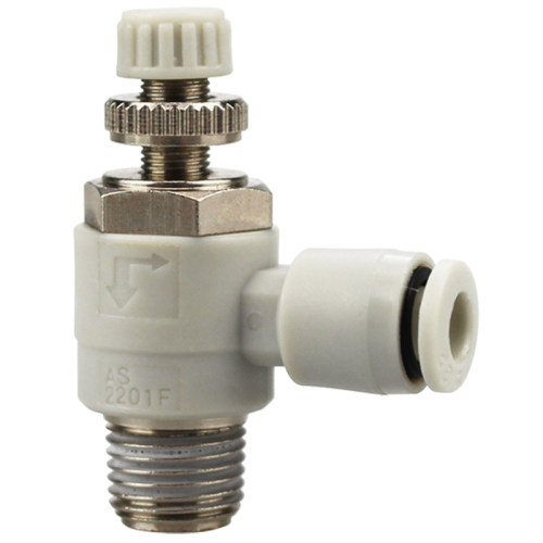迷你气动节流阀MSL4-M3 M5 6-01C微型调速阀AS1201F/2201气管快插
