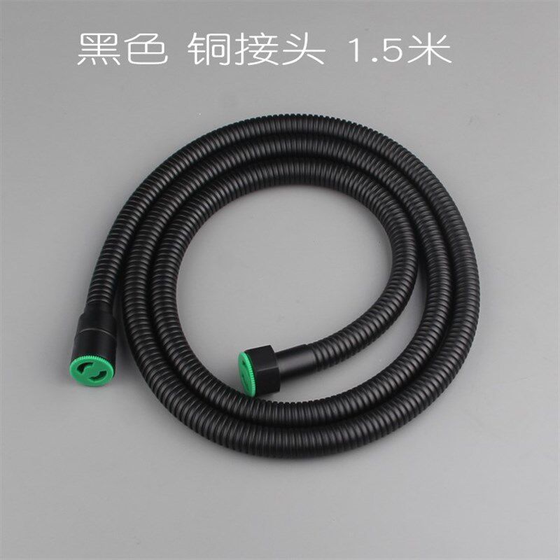 全铜接头1.5米花洒软管淋浴软管进水管金色黑色玫塊金枪灰色软管