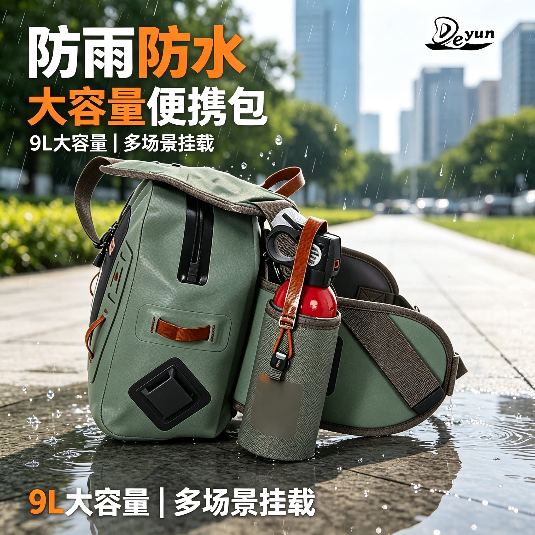 户外钓鱼便携防水渔具包路亚腰包