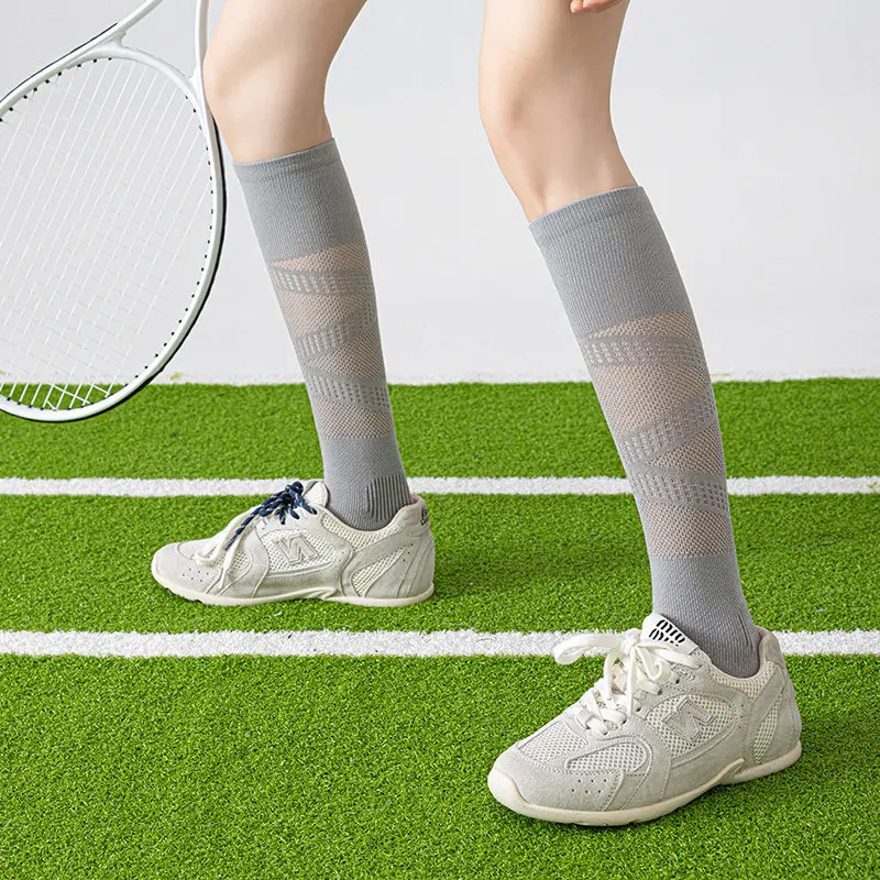 【下单立减50】专业运动压力小腿袜女夏薄款网球袜羽毛球健身HX