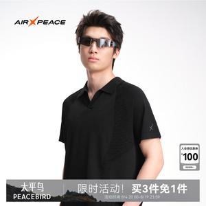 AIR PEACE太平鸟polo衫男装2026新款休闲上衣翻领短袖T恤夏季