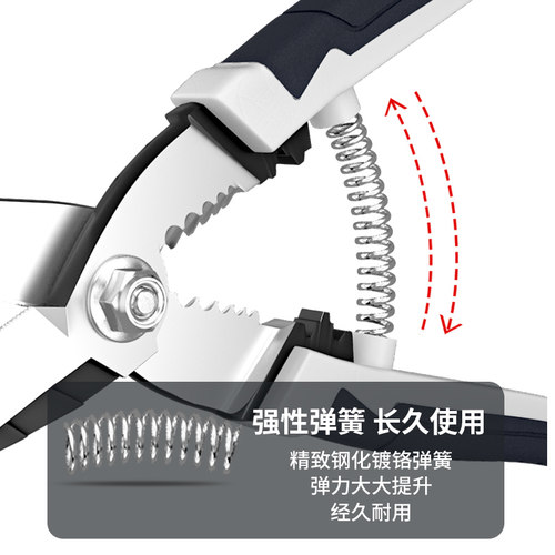 多功能电工钳工业用铁皮剪刀专业级光纤电缆剥线钳子电工专用工具