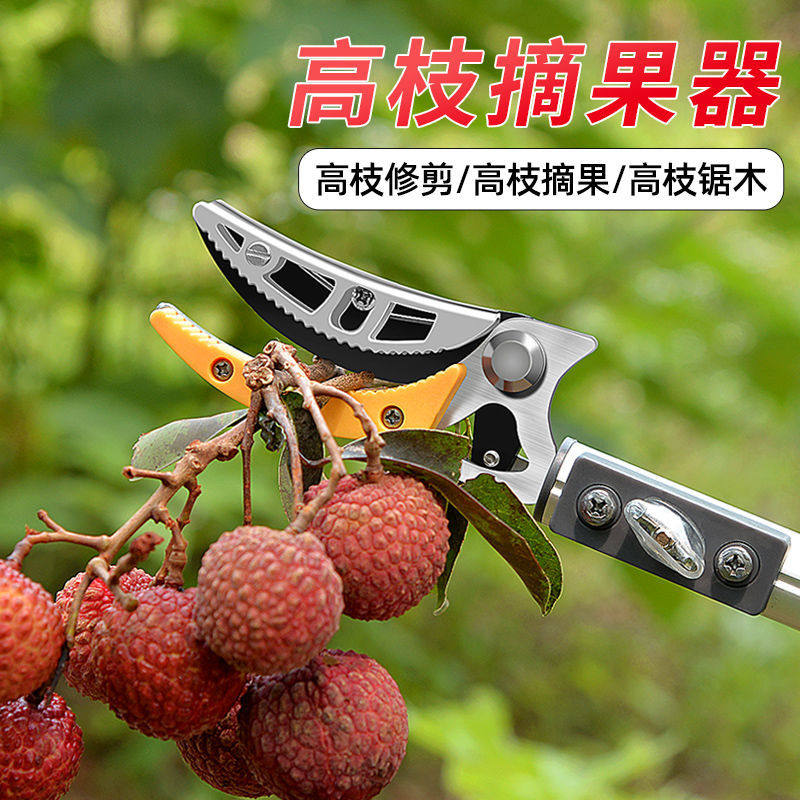 摘果神器高枝剪伸缩高空修枝剪家用摘荔枝龙眼香椿加长摘水果剪刀