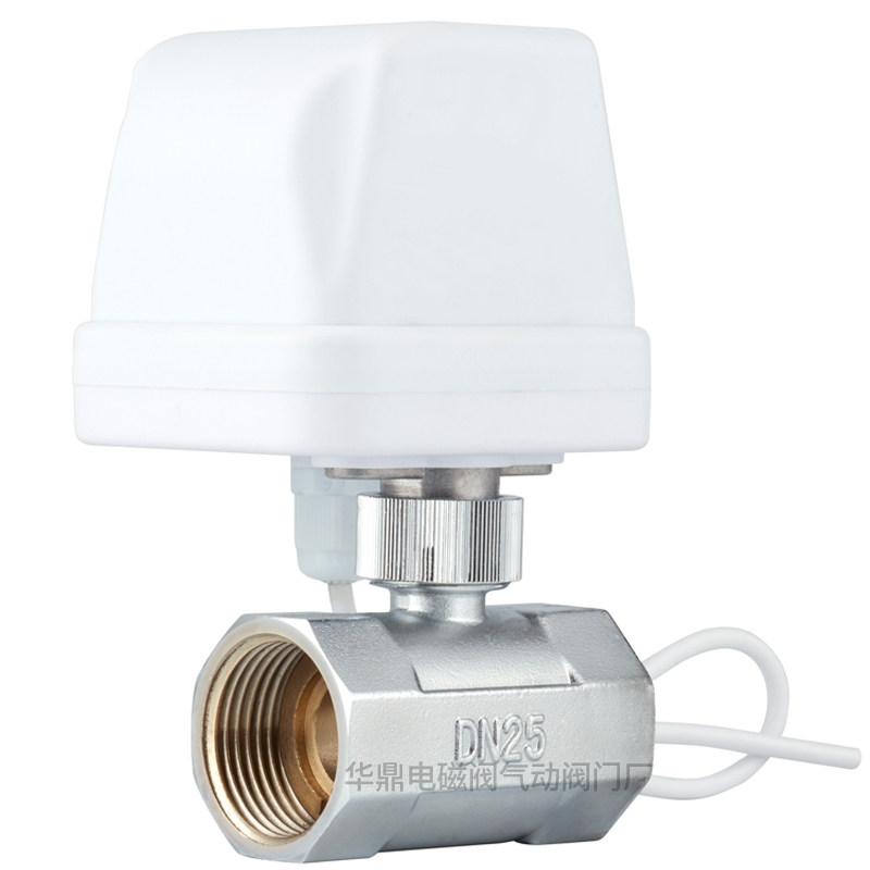 电磁阀两线常闭常开电动二通球阀水阀门出水开关220v12v24v防水