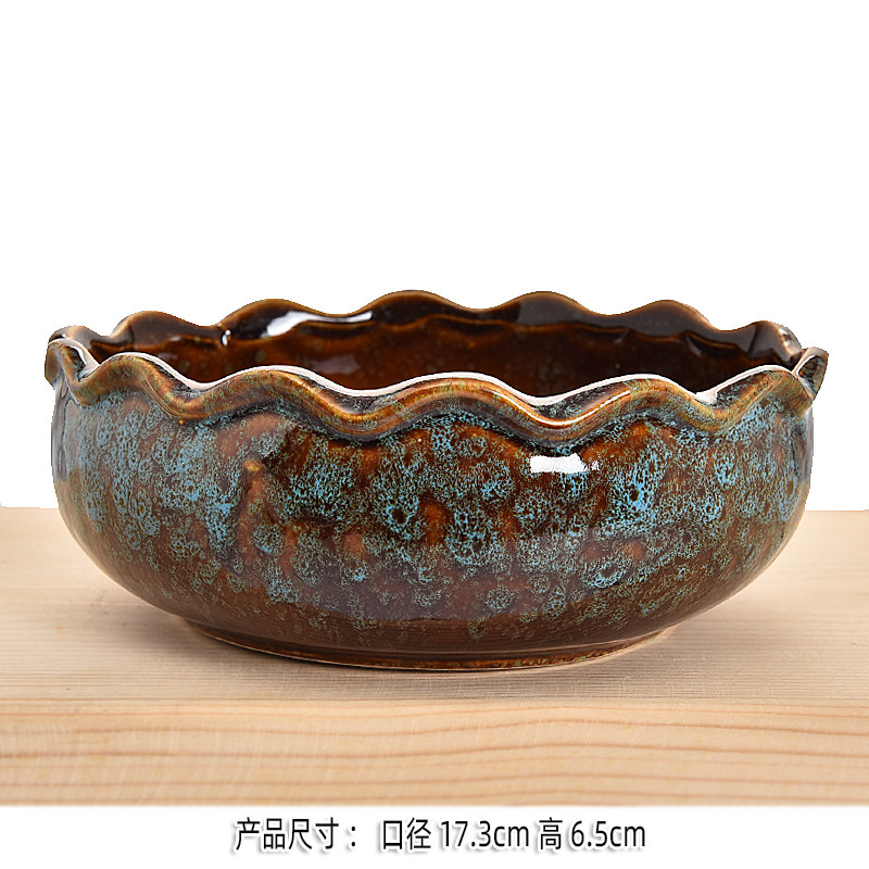 巴西木专用花盆陶瓷水培幸运木托盘富贵竹塔竹水养铜钱草睡莲碗莲