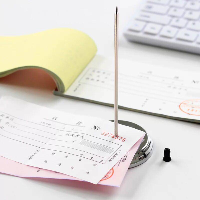 厨房菜单插单器小票据单据传票叉收银单收纳插纸针插票叉单针插钉