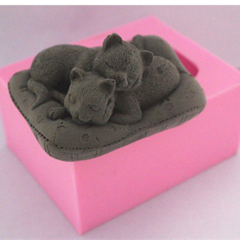 C1193 手工皂模具/硅胶模具/蜡烛模/香皂模/硅胶皂模 猫