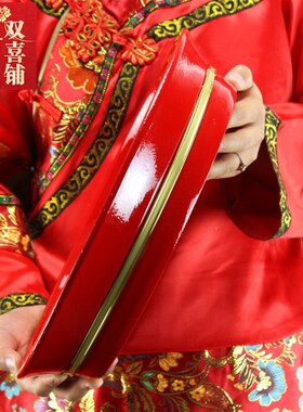 结婚用品大全敬酒托盘木质茶盘婚庆红喜壶陪嫁套装婚礼敬茶杯茶具