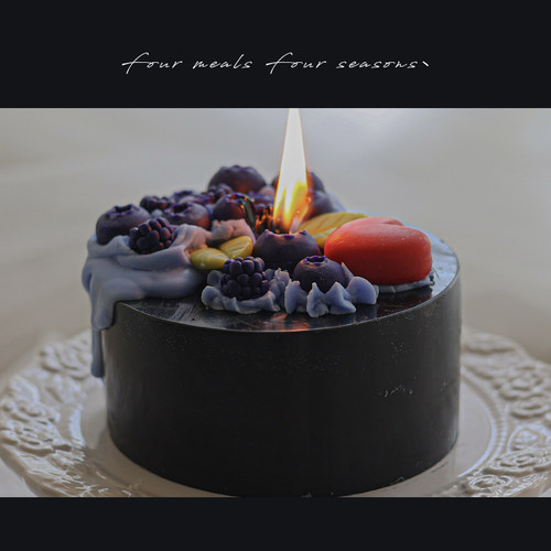 《蓝豆沙》小众蛋糕黑蜡烛香薰fourmeals原创意生日伴手艺术礼物