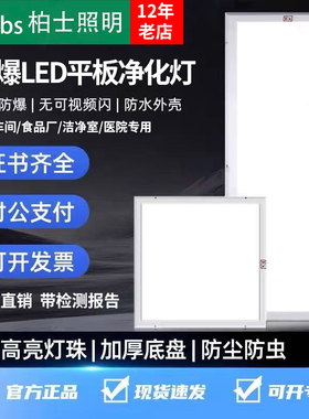 LED防爆洁净平板灯300*1200医院无尘车间专用EX吸顶式防水净化灯