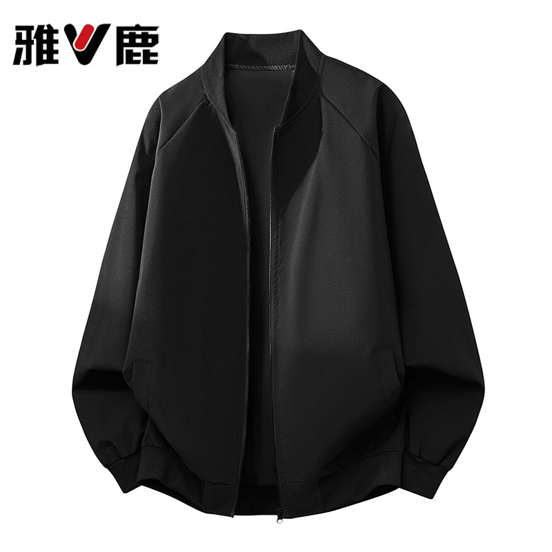 雅鹿秋季新款立领夹克潮流时尚休闲夹克