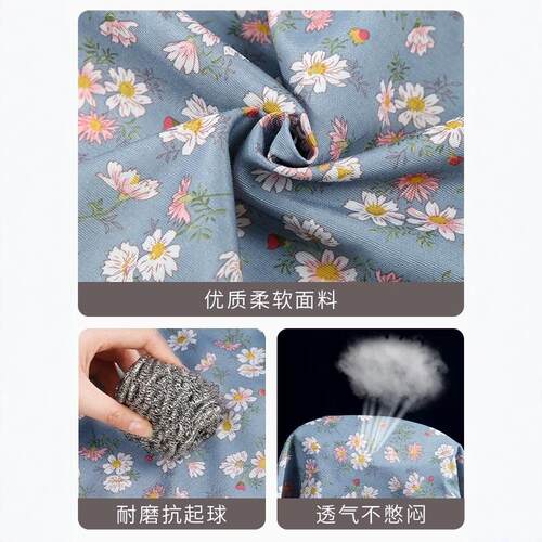 家用长袖擦手帆布围裙女厨房做饭罩衣大人餐饮时尚工作服背带围腰