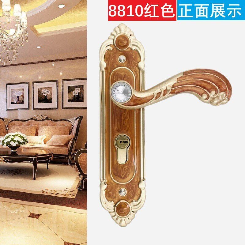 。新款欧式多用型琥珀白色门锁房间室内锁具执手把手锁家用锁具套
