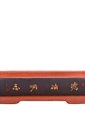 宜兴紫砂花盆长方形无孔假山吸水石造景盆阳台种菜绿植盆栽盆