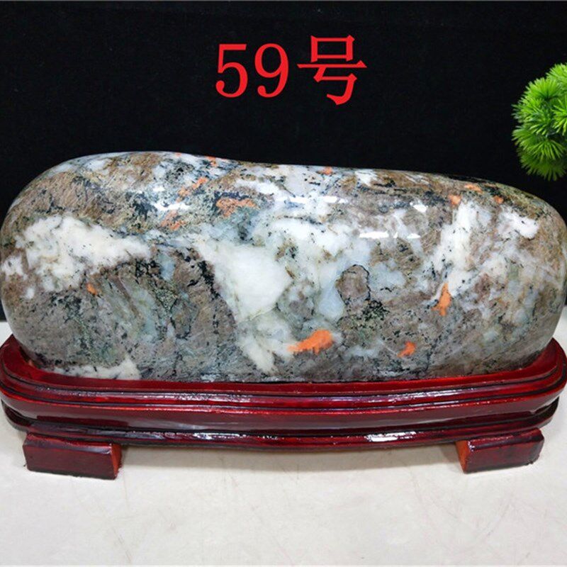 精品七彩石国画石原石博古架奇石头收藏观光石客厅办公室装饰摆饰