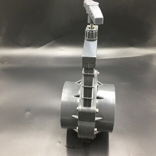 鱼池UPVC塑料PVC鱼池房车排污闸阀插板阀塑胶拉板阀DN40506375100