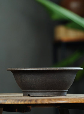 宜兴精品紫砂花盆古铜泥中号多肉拼盘老桩松树金弹子石榴盆景植物