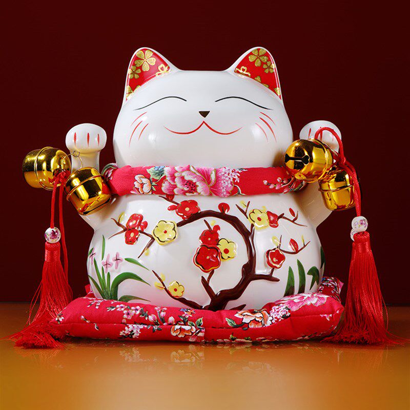 招财猫大嘴开运办公室前台装饰摆件居家纳福招财存钱罐开业送礼