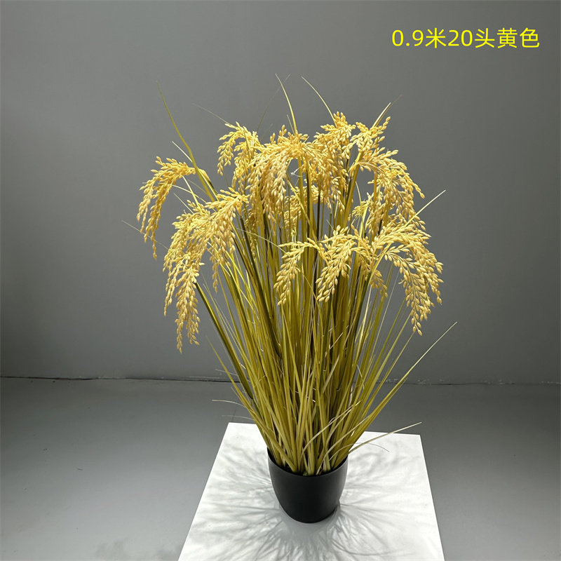 仿真水稻麦穗稻穗绿植盆栽假树植物盆景假花干燥花拍摄道具摆放稻