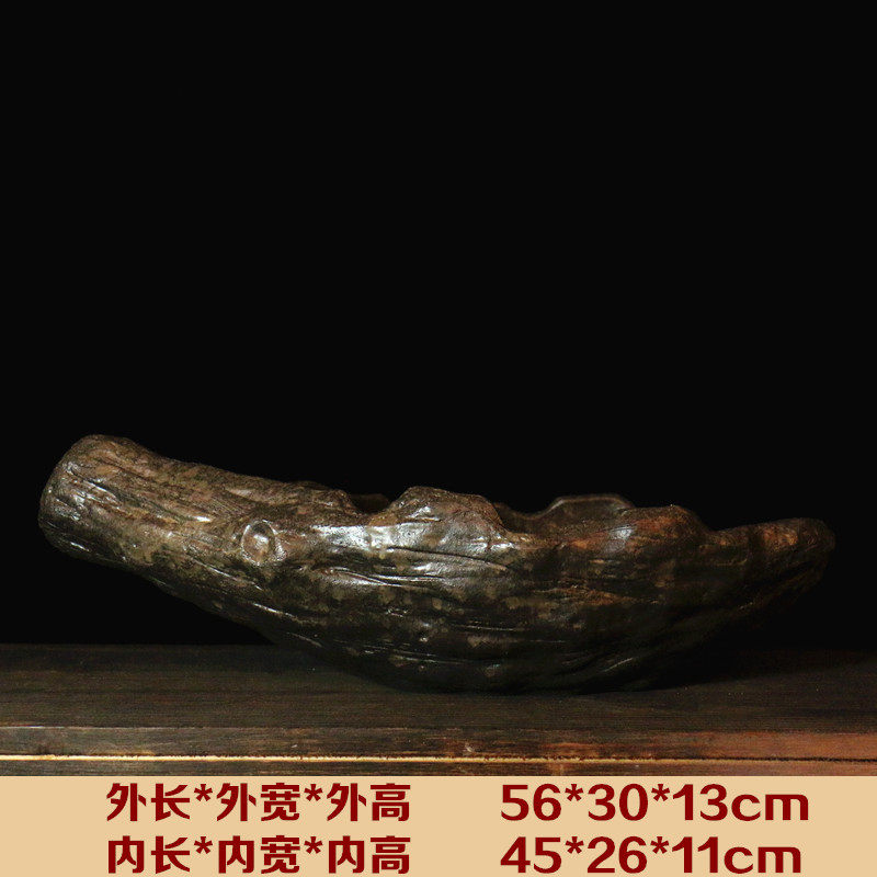 紫砂花盆异形盆南蛮盆禅意手工粗陶盆景盆觅陶乡大号木桩盆