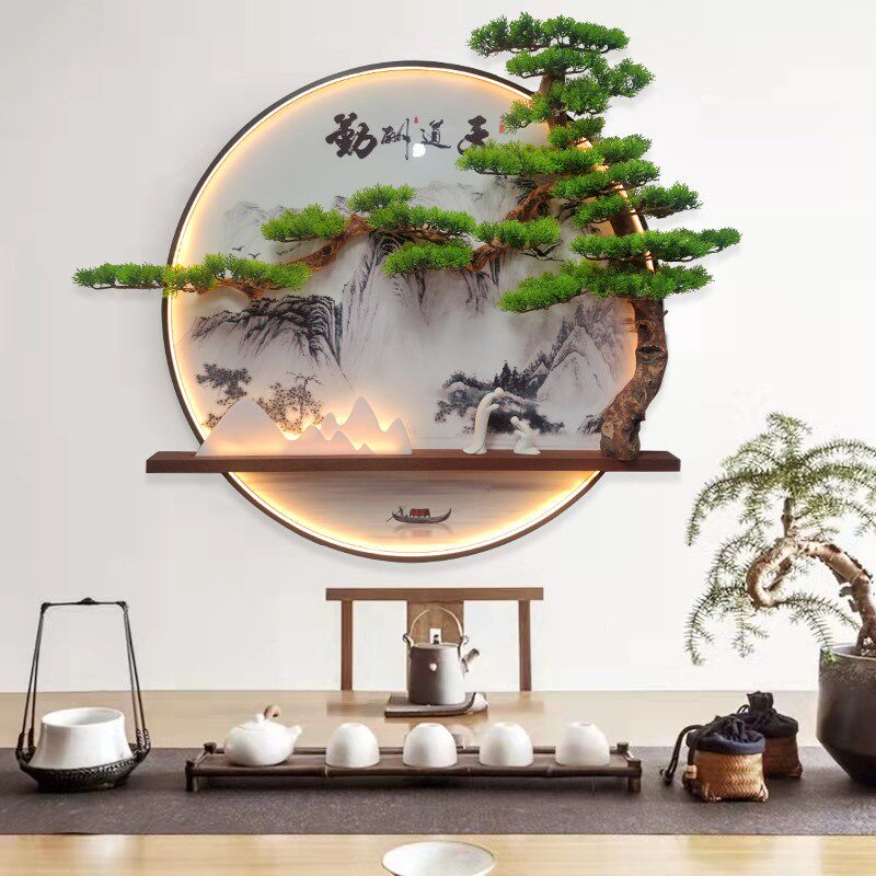 创意餐厅挂画客厅背景墙面装饰画发光走廊过道沙发卧室墙玄关挂饰