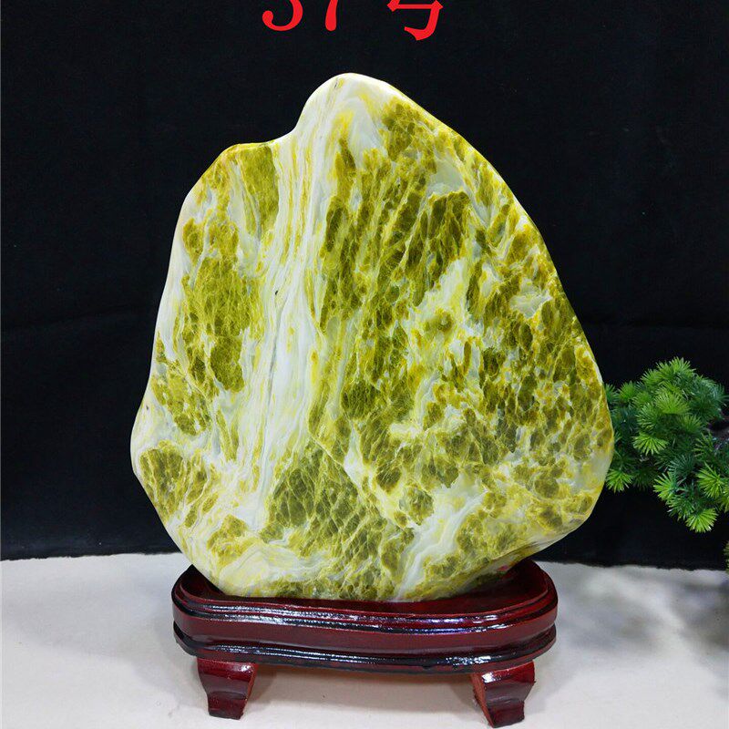 包邮蓝田玉原石摆件奇石观赏石风水石头工艺品 客厅办公室装饰品