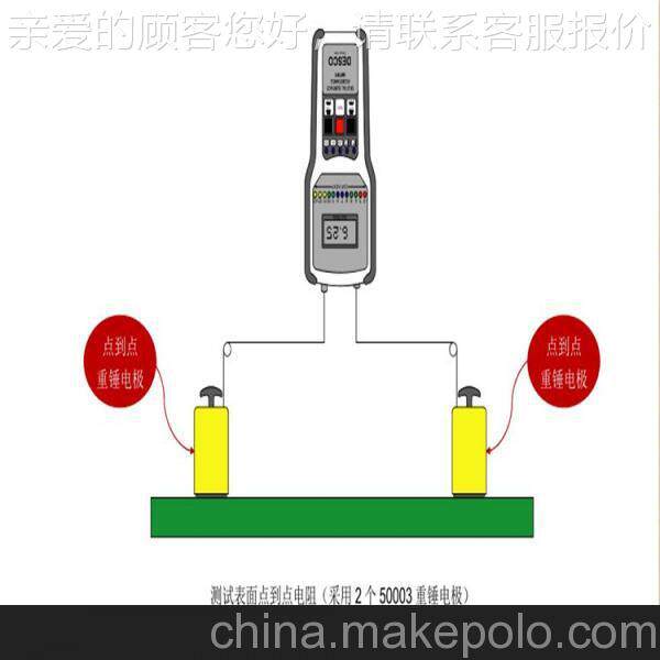 美仪国1锤9197787数显重表面电阻测试点对点重锤电阻抗检极测仪