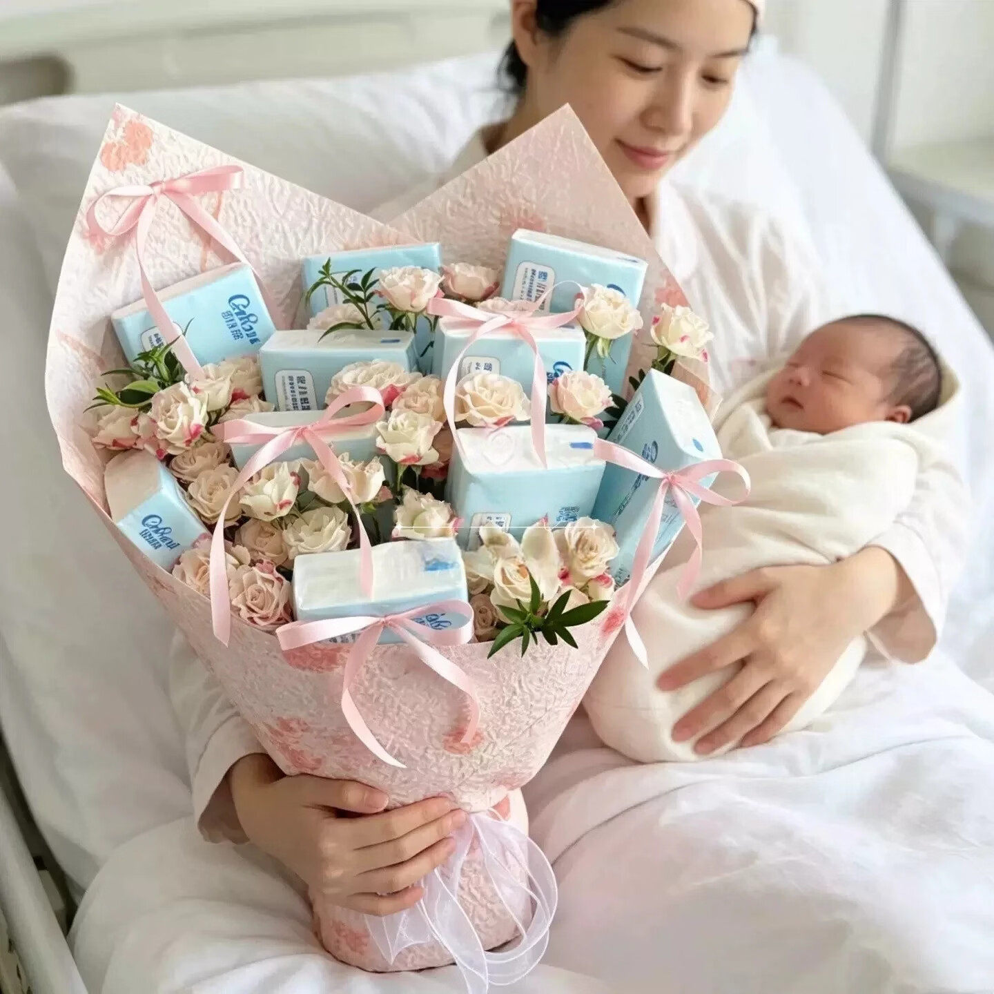 可心柔花束鲜花鲜花同城配送产妇