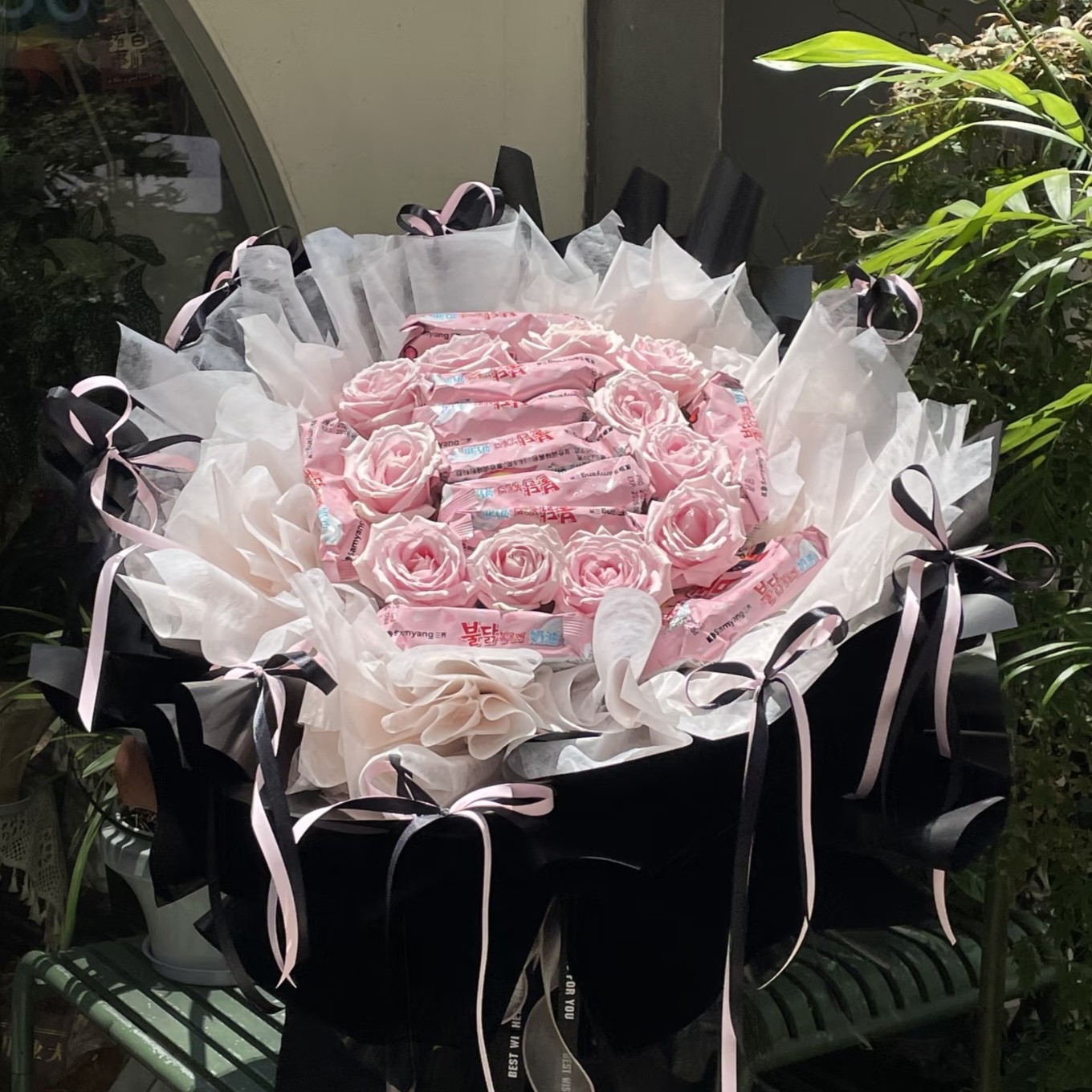 创意搞怪火鸡面花束三养成品鲜花花束零食花束送大小朋友闺蜜生日