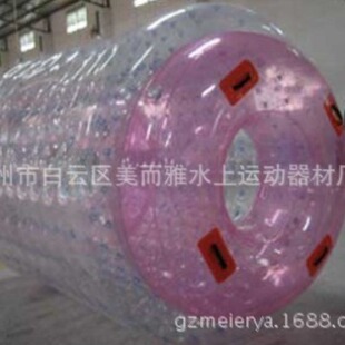 充气水上滚筒球PVC加厚滚筒水上步行球水上娱乐设备草地翻滚球