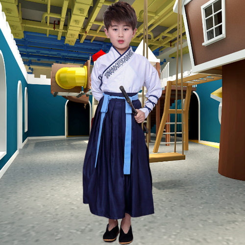 2026新款儿童汉服女童古装超仙仙女宝宝小学生三字经改良成人春装