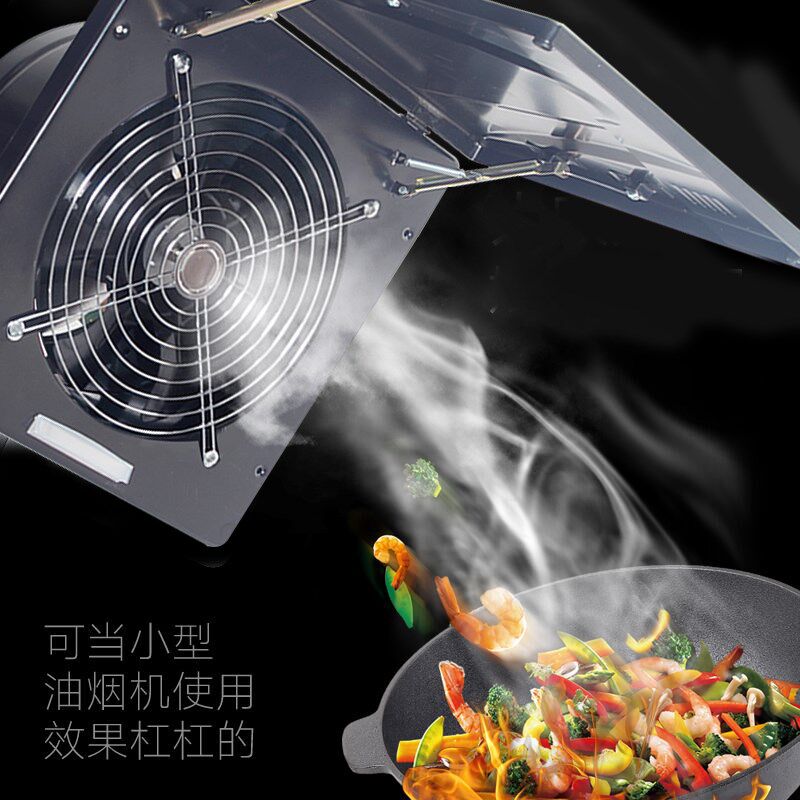 翻盖排风扇厨房家用换气扇强力抽油烟10寸窗户排烟机大功率排气扇