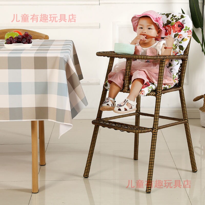 宝宝椅酒店专用餐椅饭店餐厅婴幼儿童吃饭藤编宝宝椅酒店凳子家用